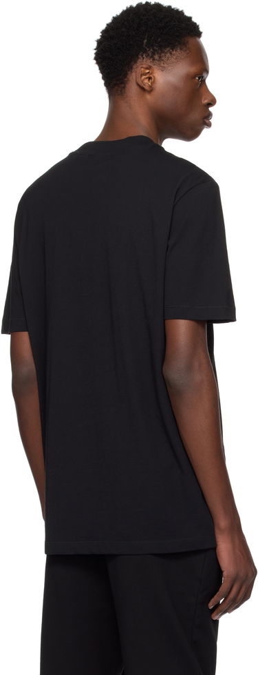 T-shirt BOSS Hugo Cotton Jersey Split Logo T-Shirt Svart | 50542784, 2