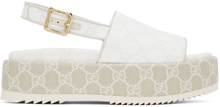 Sneakers och skor Gucci GG Platform Sandals "White" Vit | 701153 96G60, 0