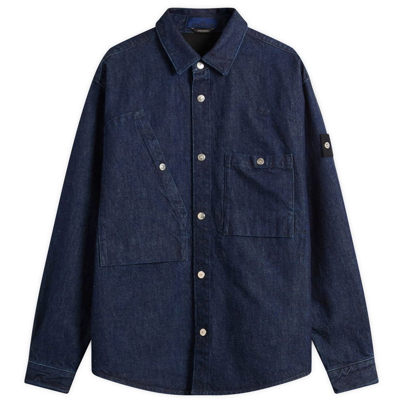 Skjorta Stone Island Denim Overshirt Mörkblå | K2S151100008-VJ201