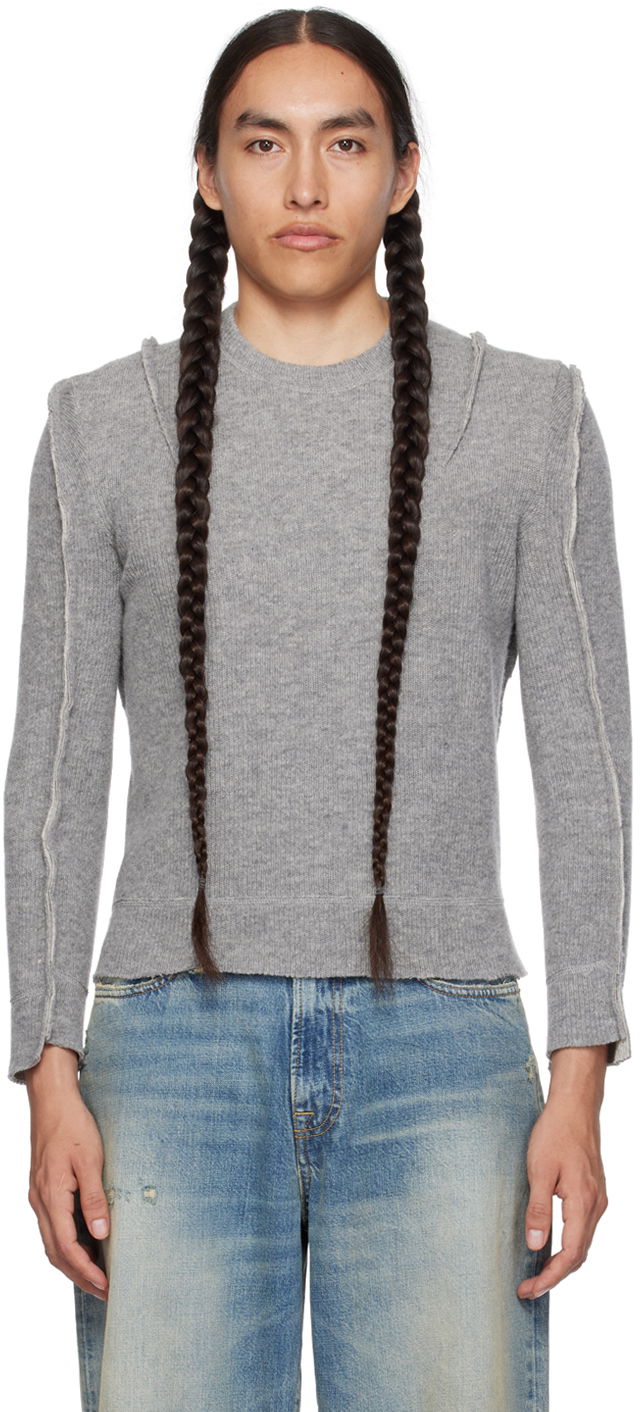 Sweater R13 R13 Flat Sleeve Sweater Grå | R13WY169-Y003A