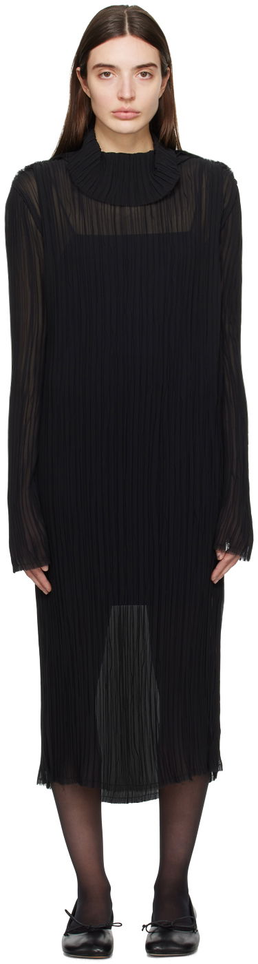 Klä Maison Margiela MM6 Sheer Midi Dress Svart | S52DG0010 S78565