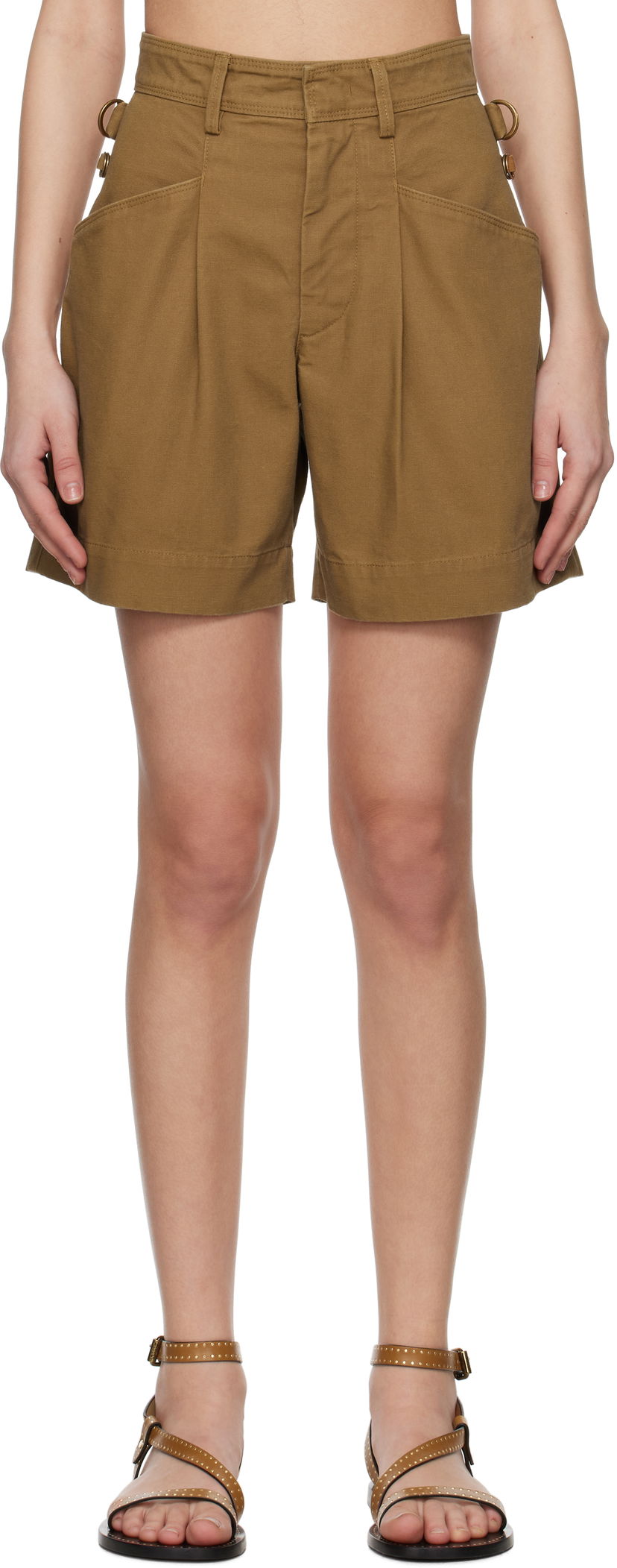 Shorts ISABEL MARANT Isabel Marant Fairy Pleated Shorts Brun | SH0221FA-C2F01I