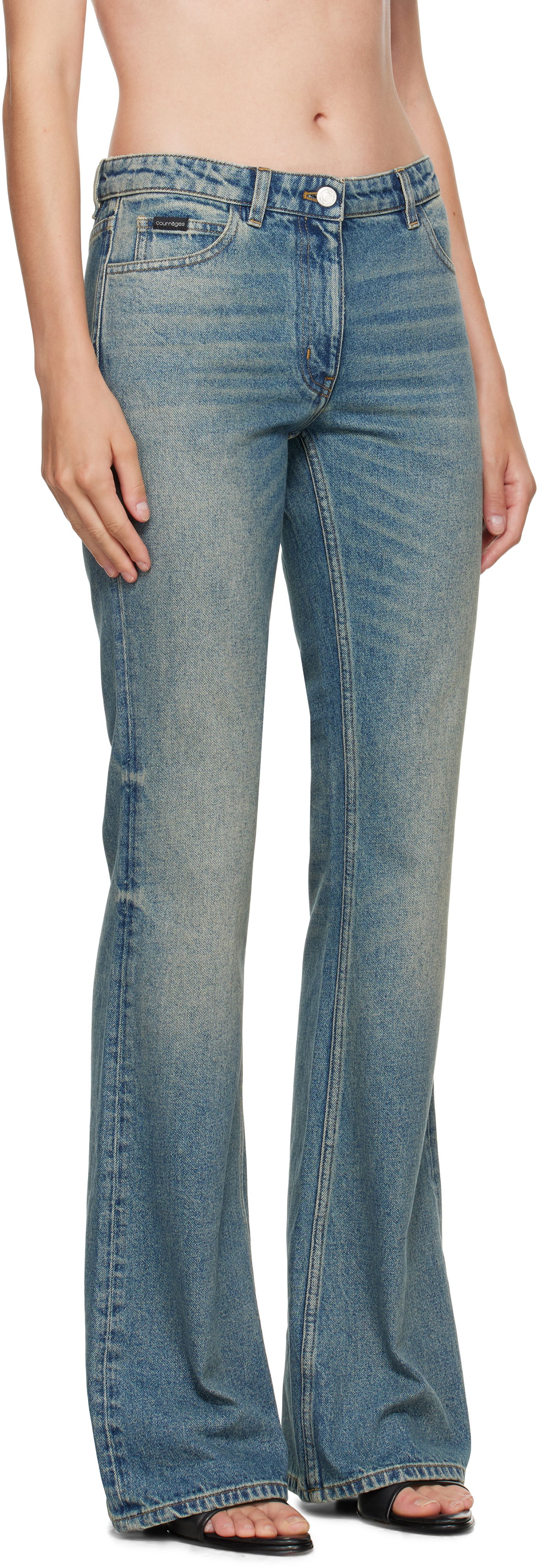 Jeans Courrèges Courrèges Bootcut Jeans Blå | VESDPA918DE0041, 1