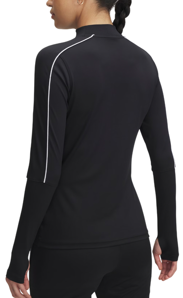 T-shirt Under Armour Challenger Midlayer Mock Neck Long-Sleeve Top with Piping Detail and Thumbholes Svart | 6004072-001, 3