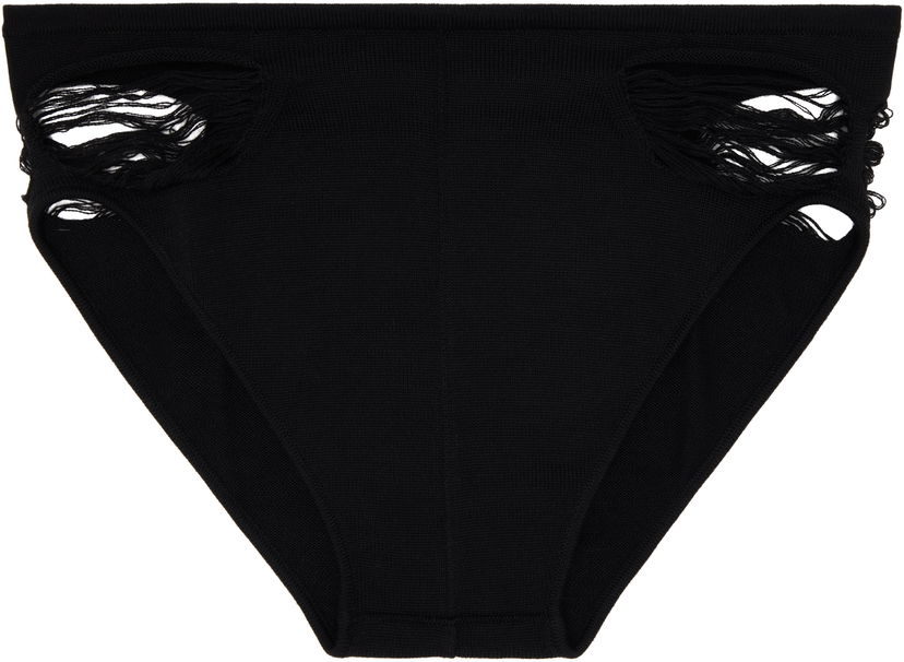 Trosor Rick Owens Rick Owens Shredded Merino Knit Briefs Svart | RR01E5673 KGRIDM
