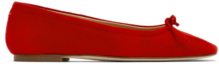 Kläder Aeyde Aeyde Delfina Ballerina Flats Röd | A11-FL-MNLR8 FL17-FW24-406-017