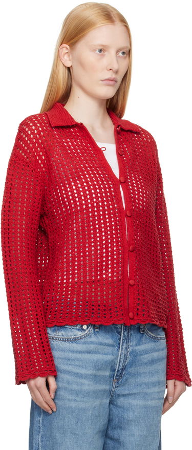 Sweater rag & bone Rag & Bone Khloe Knit Cardigan Röd | WAS25P020BR20, 1
