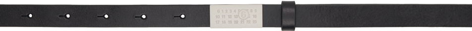 Bälten Maison Margiela MM6 Leather Mini Plaque Belt Svart | SA5TP0011 P5553, 0