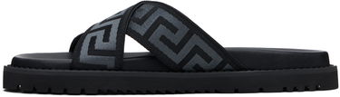 Sneakers och skor Versace Versace Greek Ribbon Sandals Svart | 1016188_1A13481, 2
