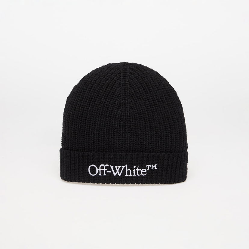 Mössa Off-White Off-White Bookish Classic Knit Beanie Svart | OMLC041C99KNI0031001