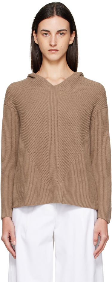 Sweatshirt Max Mara Max Mara Falcone Knit Hoodie Brun | 2529366031600, 0