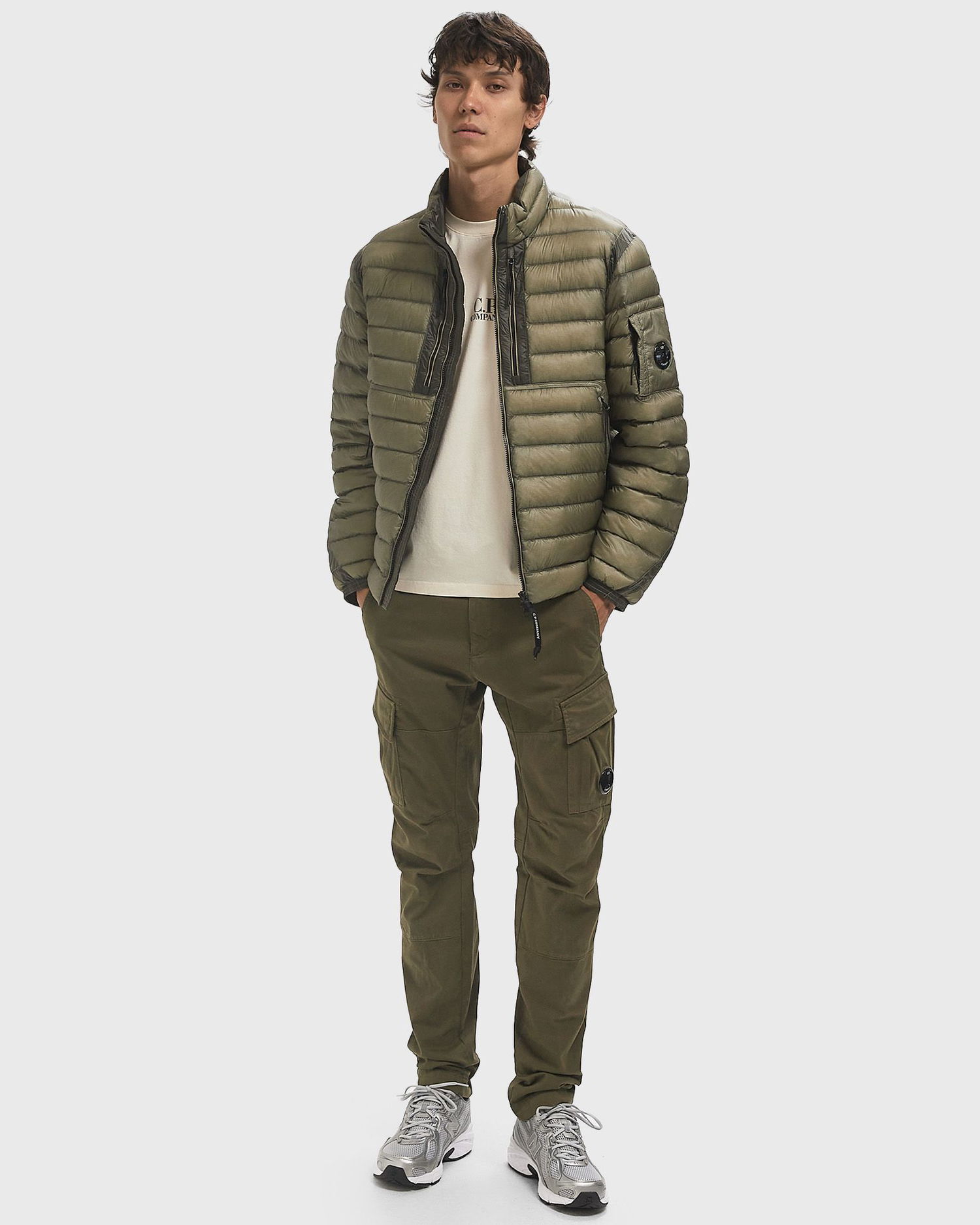 Pufferjacka C.P. Company Medium Padded Jacket Grön | 19CMOW030A110416A-356, 1