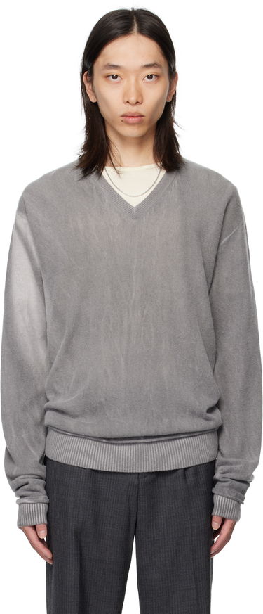 Sweater OUR LEGACY Our Legacy Parallel V-Neck Sweater Grå | M4253PGS, 0