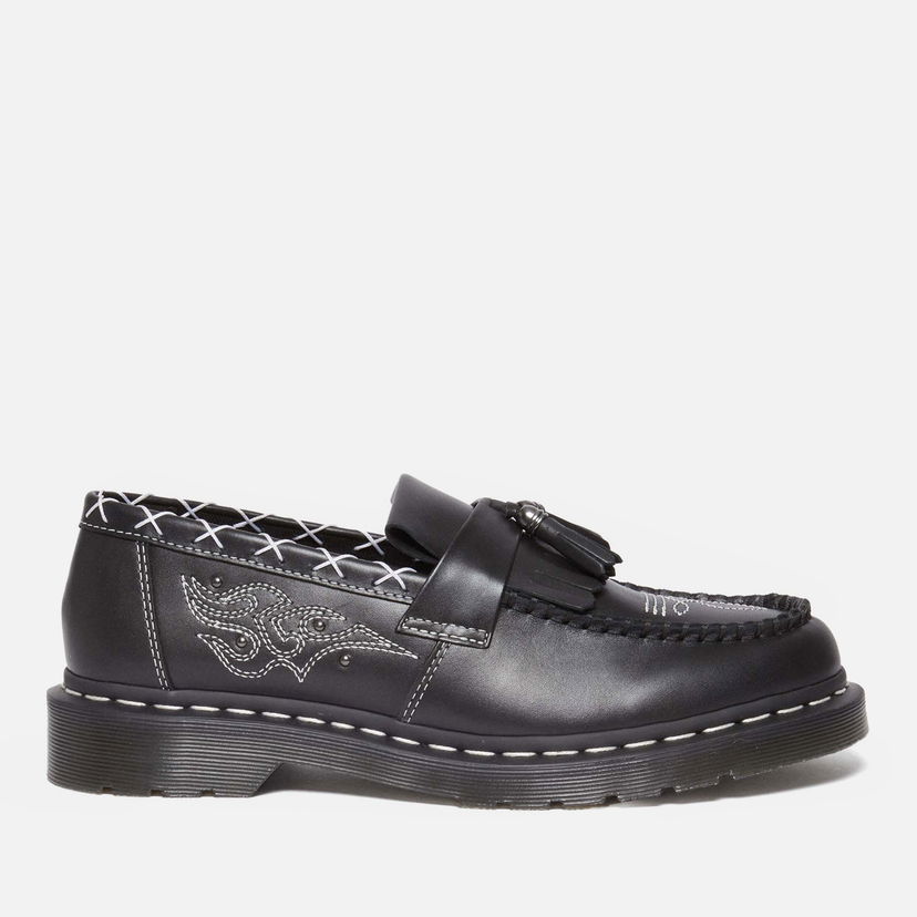 Sneakers och skor Dr. Martens Men's Adrian Gothic Americana Leather Loafers Svart | 31626001