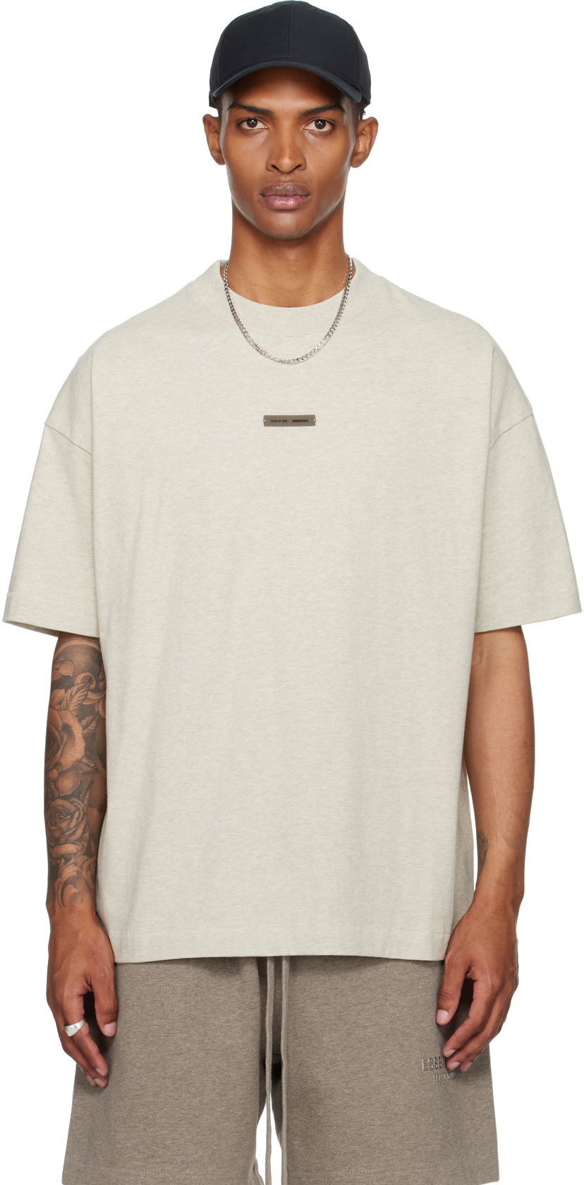 T-shirt Fear of God Fear of God ESSENTIALS Classic Fit T-Shirt Beige | 125SP254192F