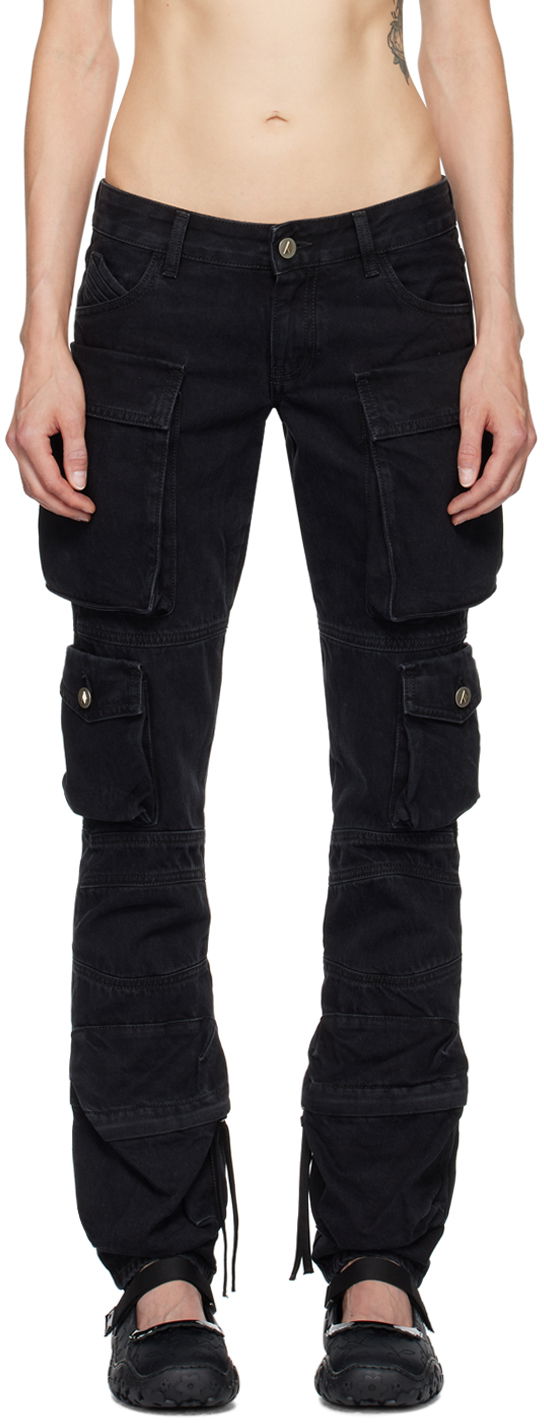 Cargo byxor The Attico Attico Essie Cargo Pants Svart | 241WCP113 D066