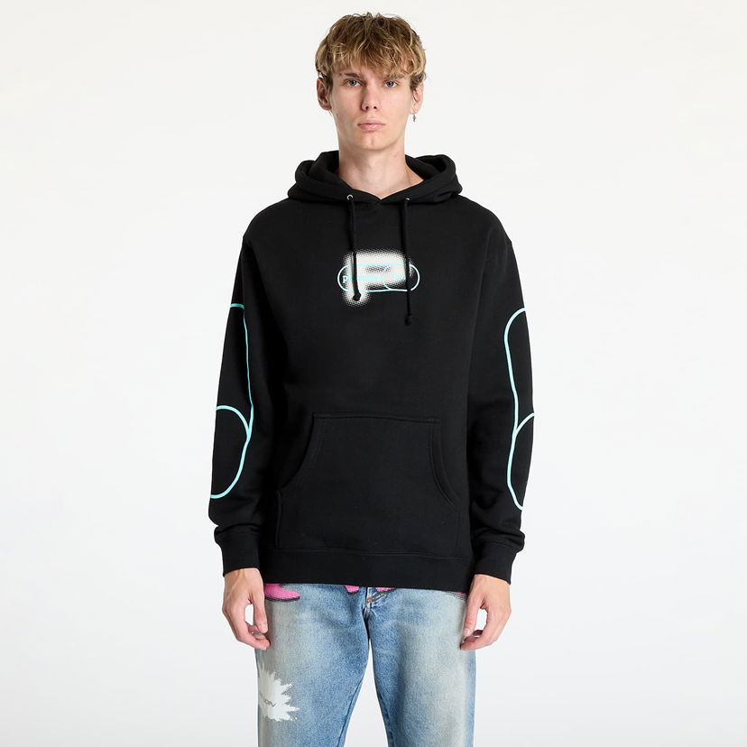 Sweatshirt Pleasures Pixel P Hoodie Black Svart | P24F100 BLACK