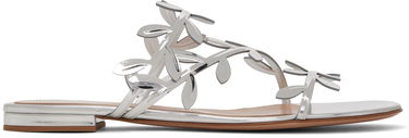 Sneakers och skor Gianvito Rossi Flavia 05 Leaf Detail Slide Sandals Metallisk | G15680-05RIC-MET, 0