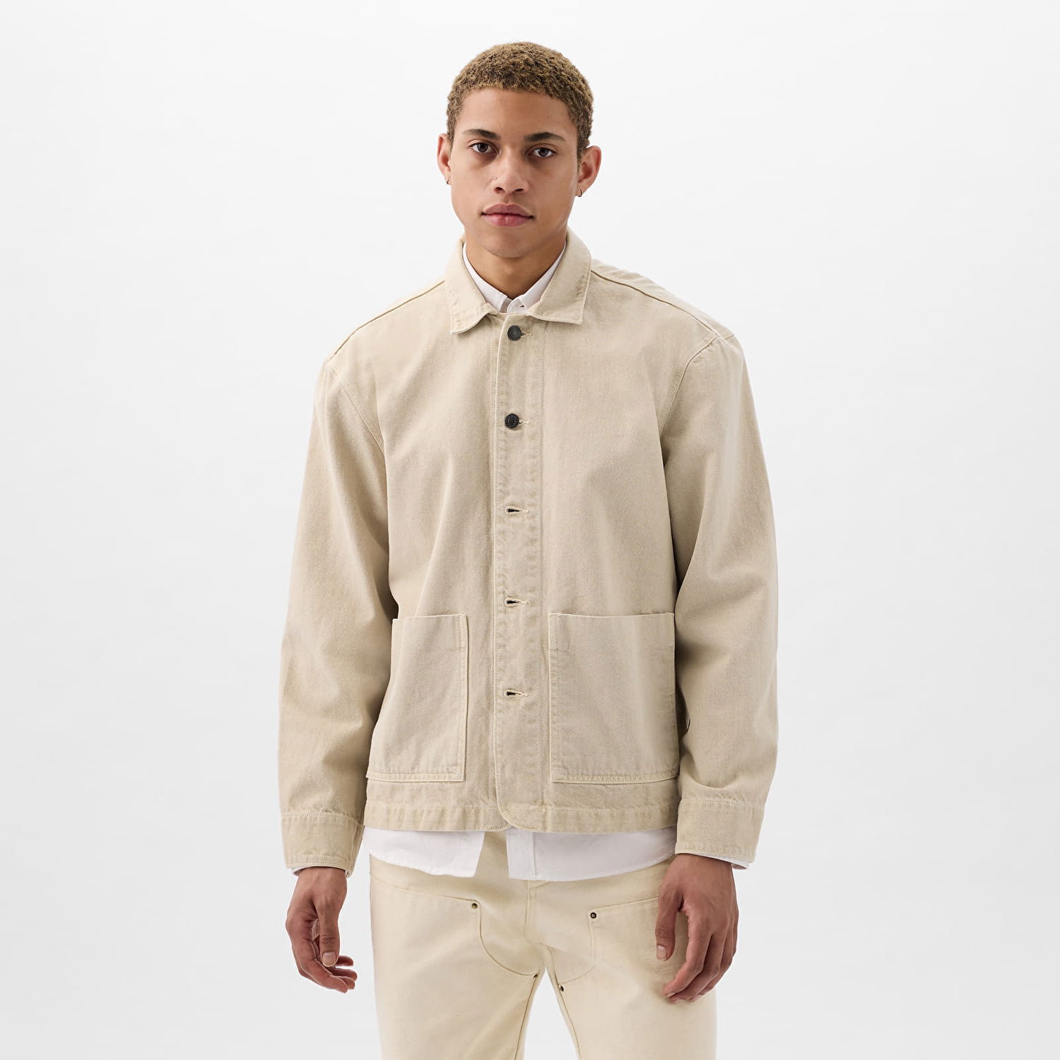 Jacka GAP Denim Chore Jacket Fresh Praline Beige | 881107-00, 0