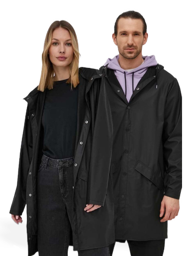 Jacka Rains Long Jacket Svart | 12020.01