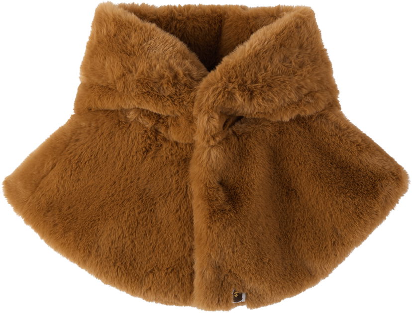 Halsduk BAPE Baby Milo Fluffy Cape Scarf Brun | 002GDK803003K