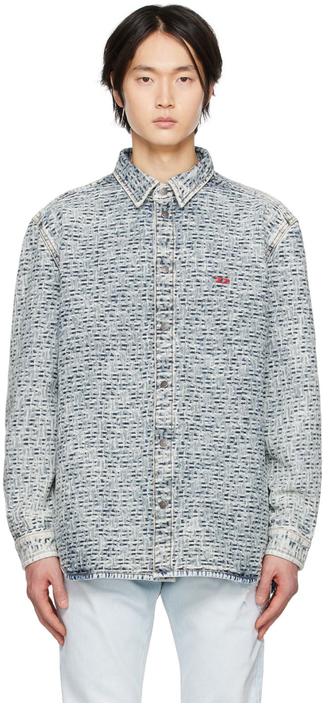 Skjorta Diesel Diesel D-Simply-Over-Sp Denim Shirt Jacket Blå | A09605-0EMAA-01