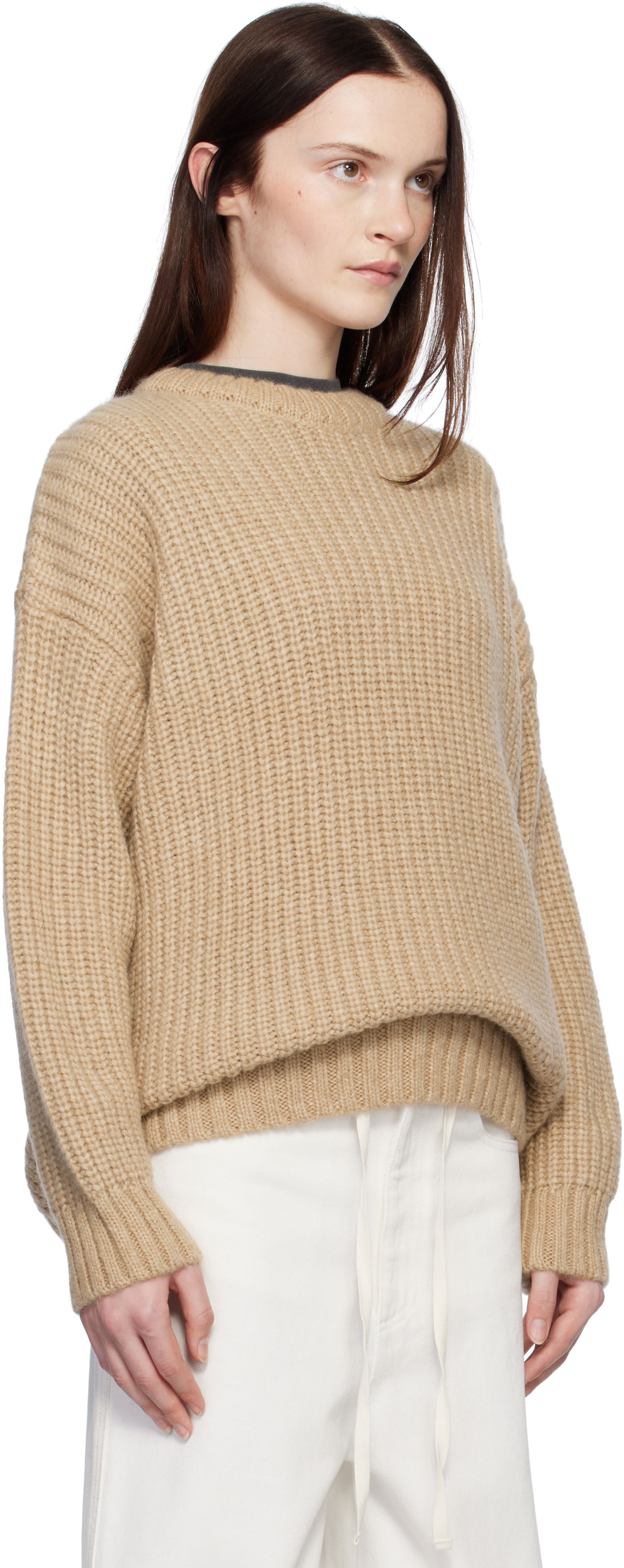 Sweater Anine Bing ANINE BING Sydney Knit Sweater Beige | A-09-0277-220, 1