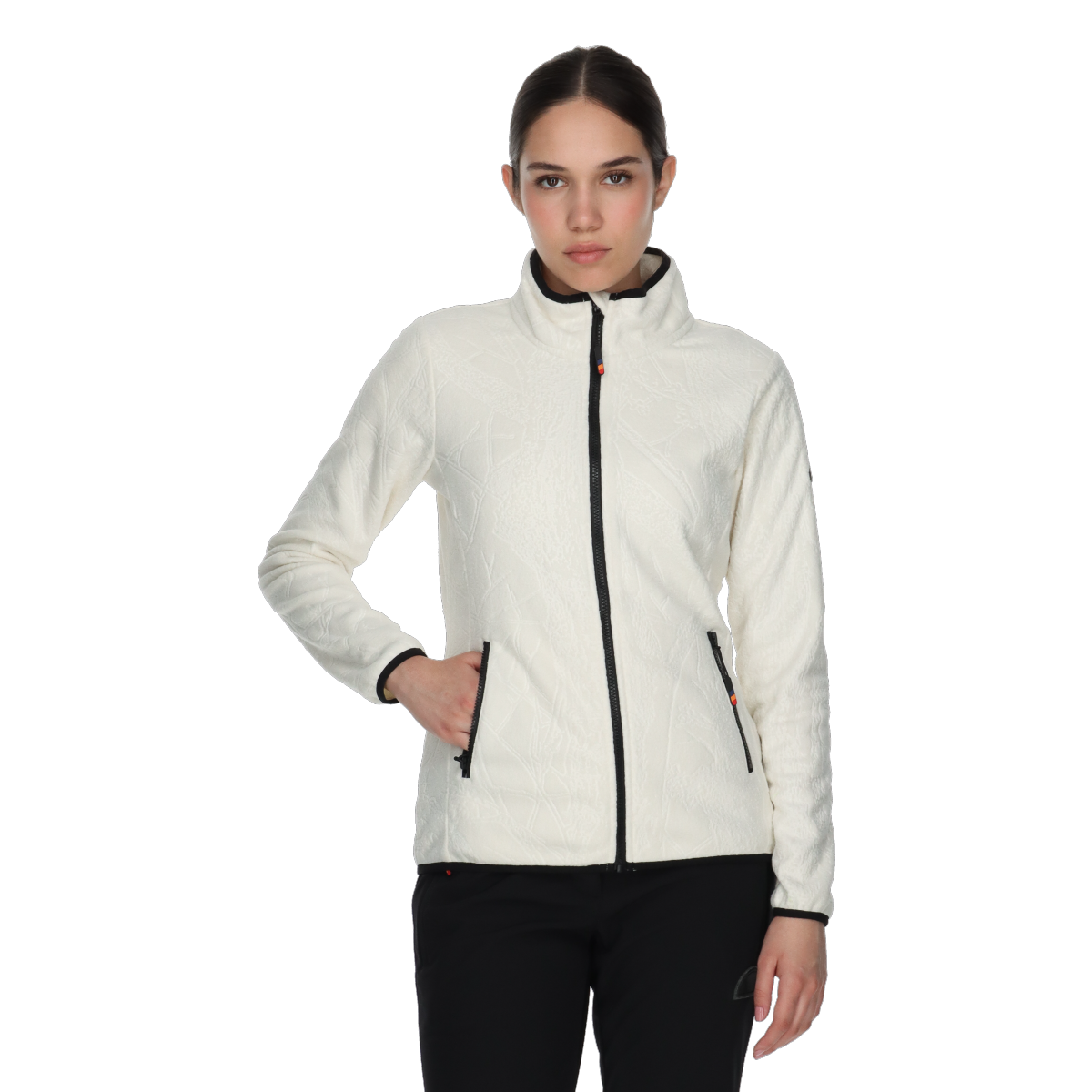 Jacka Ellesse Textured Stand Collar Full-Zip Fleece Jacket Vit | ELA243F612-92, 0