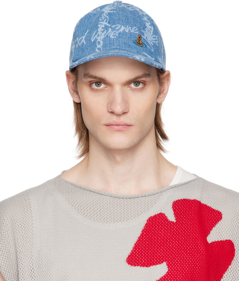 Keps Vivienne Westwood Vivienne Westwood VW Grid Baseball Cap Blå | 81020019-W014I-