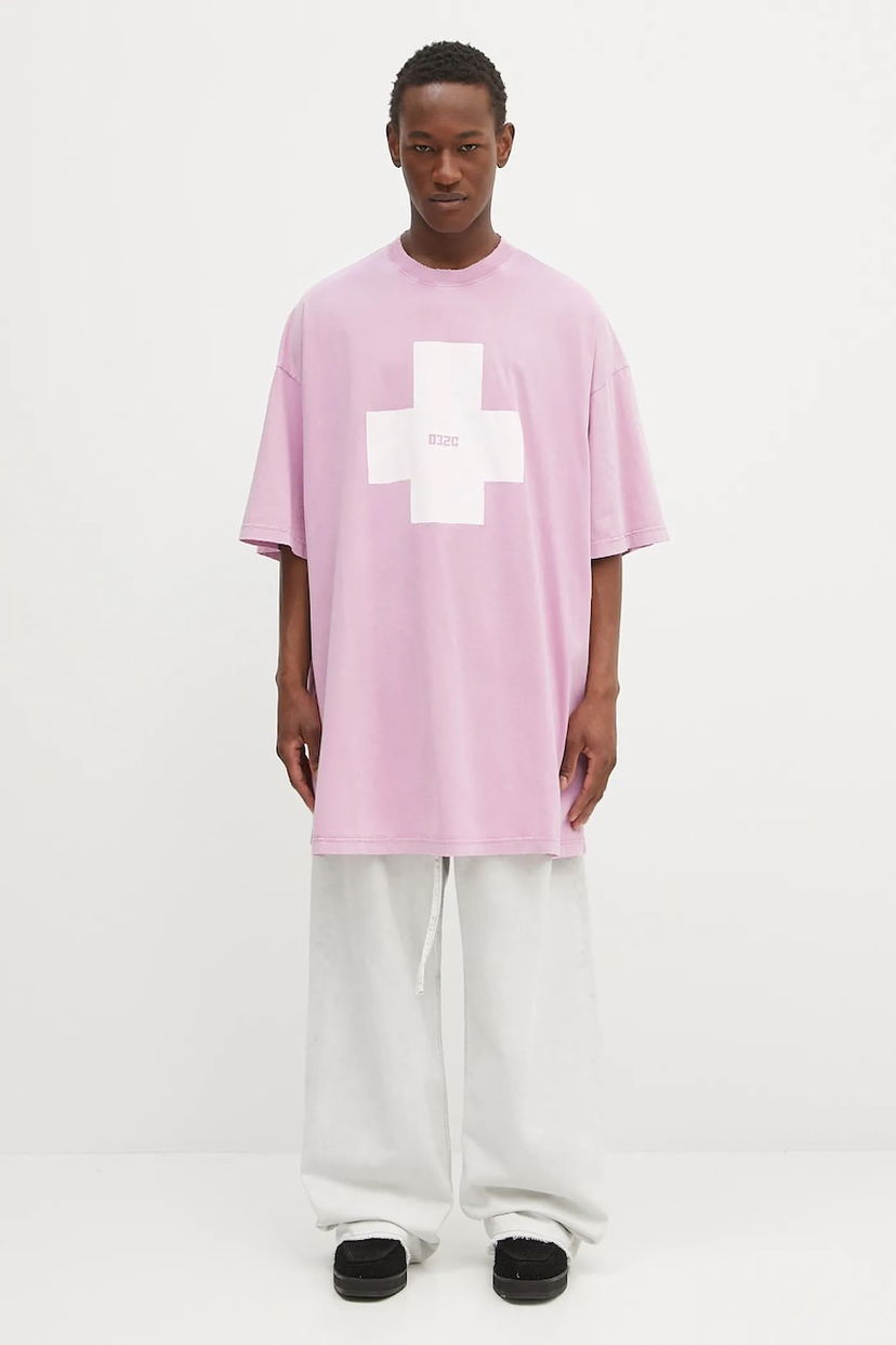 T-shirt 032C 032C 'Point Zero' Print T-Shirt Rosa | S25.URC.0152.850
