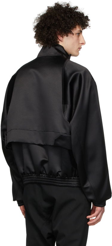 Sweatshirt We11done We11done Half-Zip Mock Neck Polyester Anorak Svart | WD-JK1-22-075-M-BK, 2