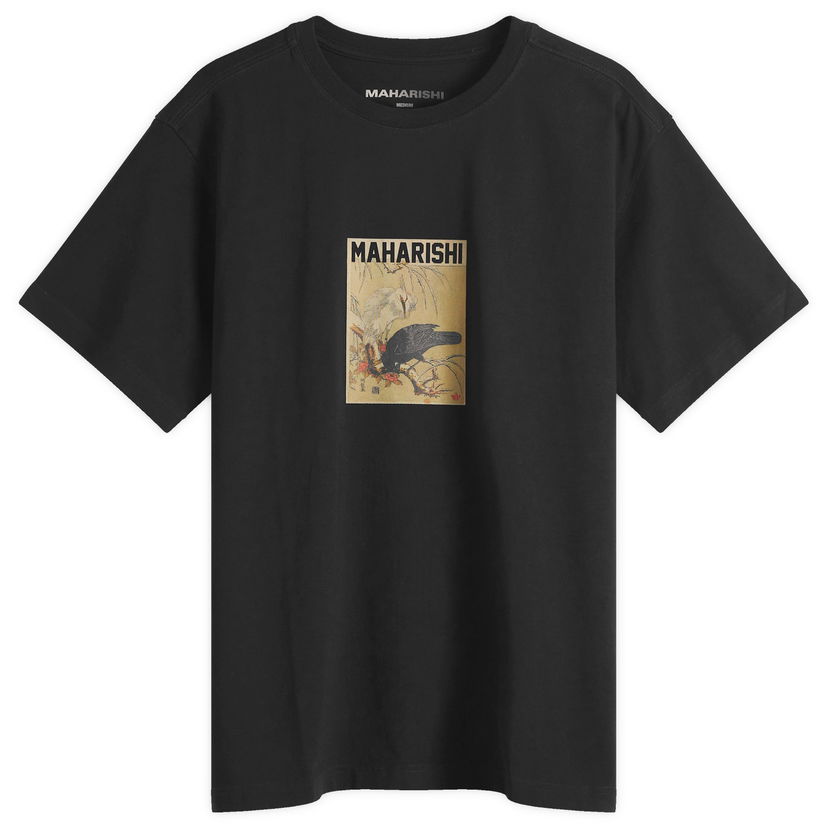 T-shirt Maharishi Maharishi Crow White Heron Graphic Tee Svart | 1493-BLK