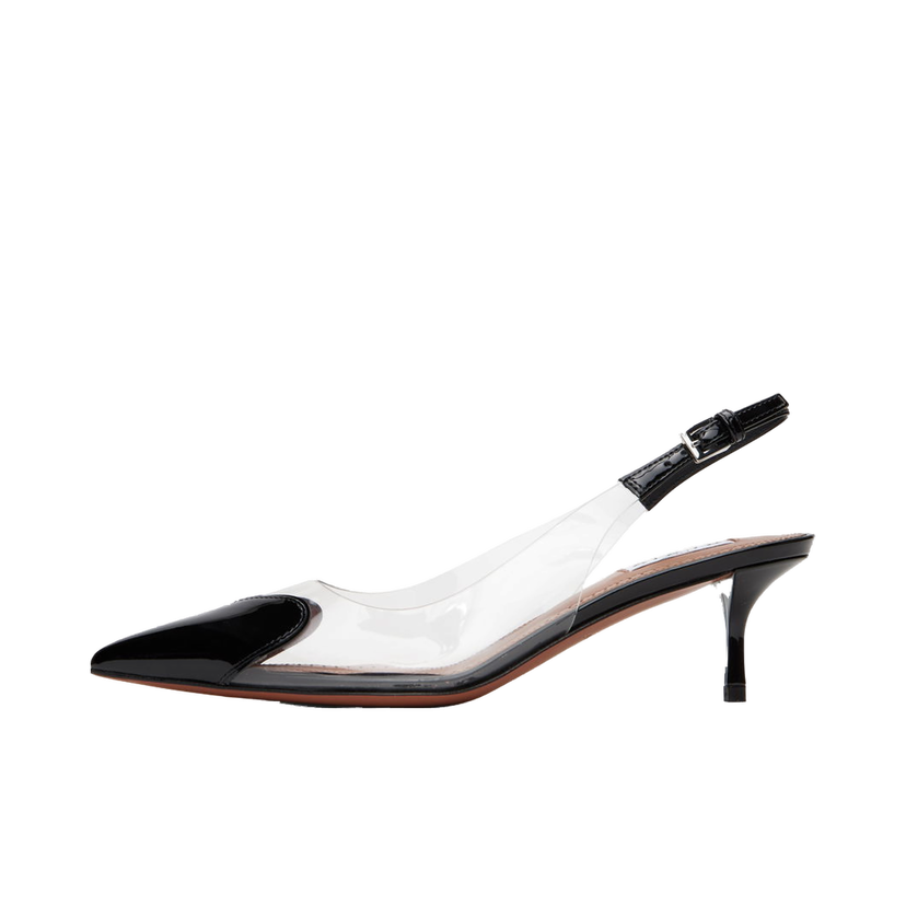 Sneakers och skor Alaïa Heart Slingback Pumps Svart | AA3E057CK150