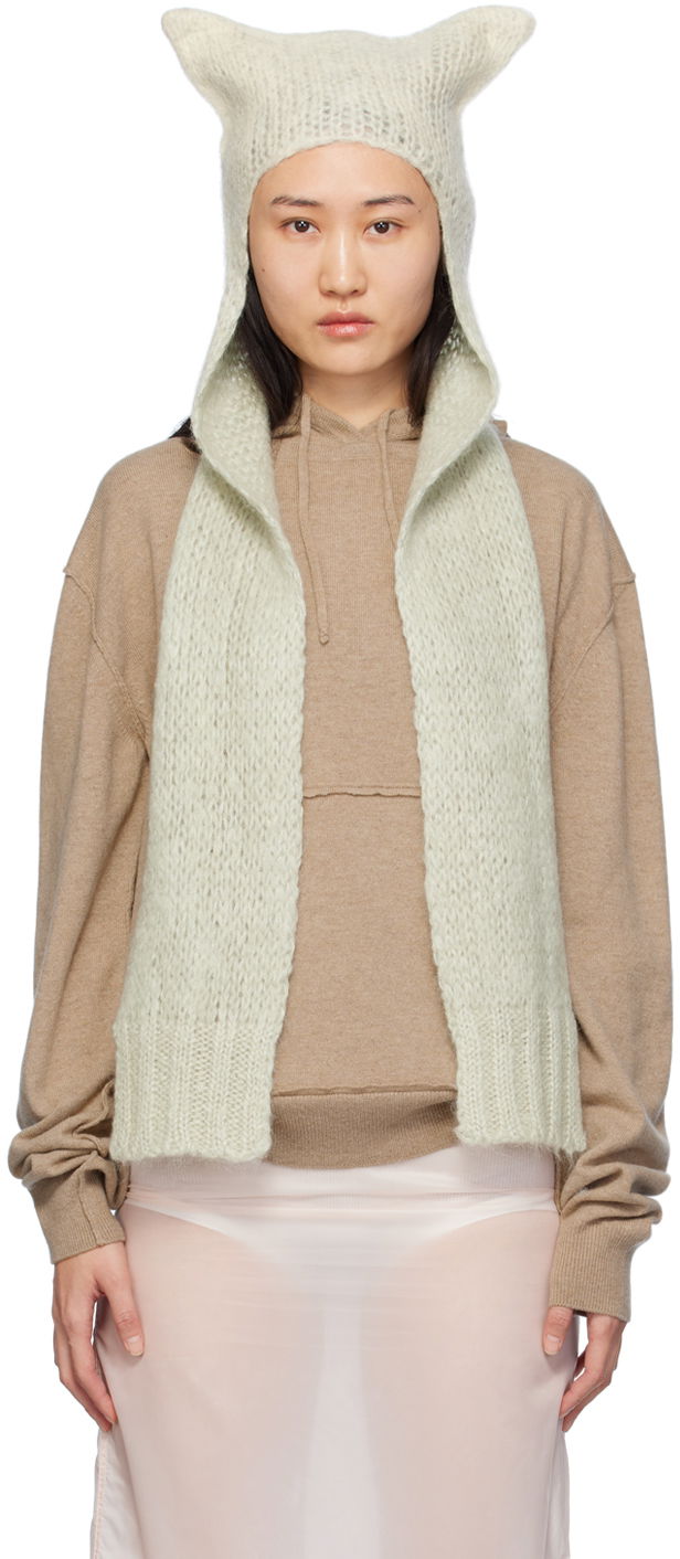 Mössa Maison Margiela Faded Mohair Scarf Beanie Grön | S51TC0053 S18398