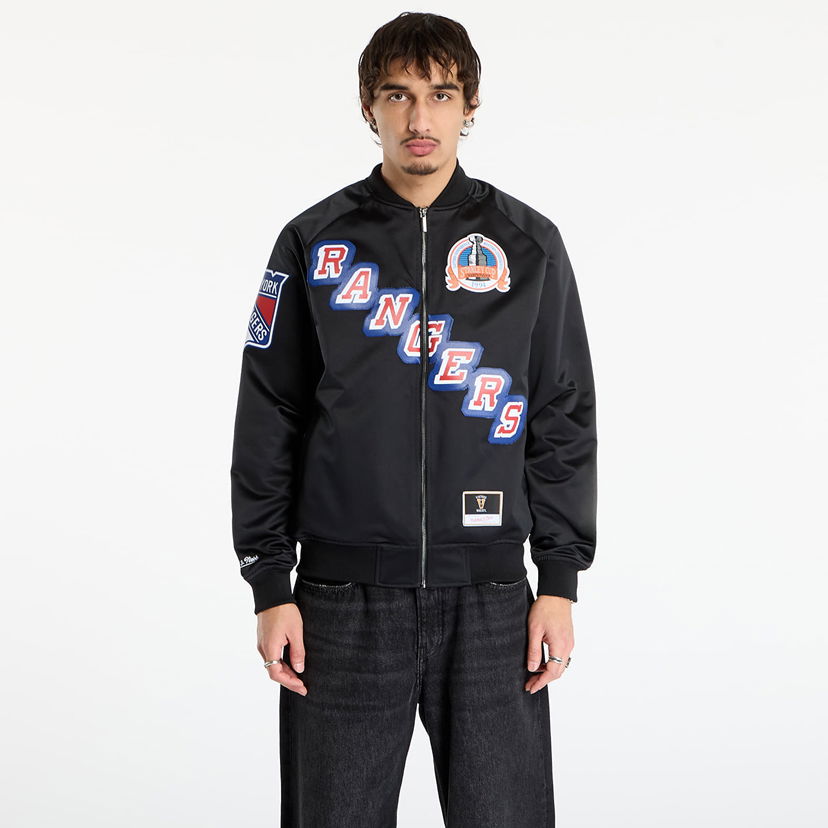 Bomberjacka Mitchell & Ness Maxxed Out NHL Rangers Mark Messier Satin Jacket Svart | JK11279-NYABLCK