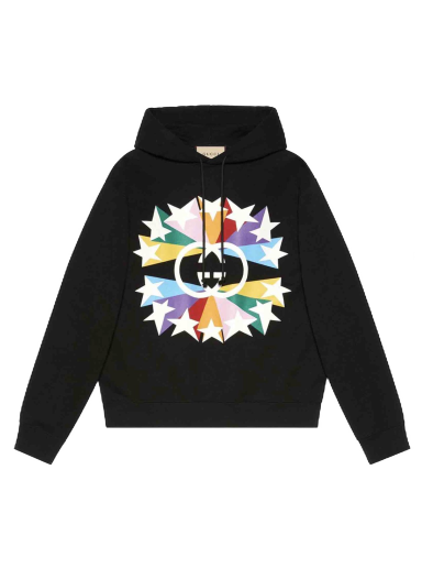 Sweatshirt Gucci Interlocking G Graphic-Print Hoodie Svart | 646953XJDNJ