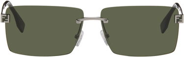 Solglasögon FENDI Rectangular Rimless Sky Eyewear with Monogram Temples Grön | FE40165UM6014N 840126859997, 0