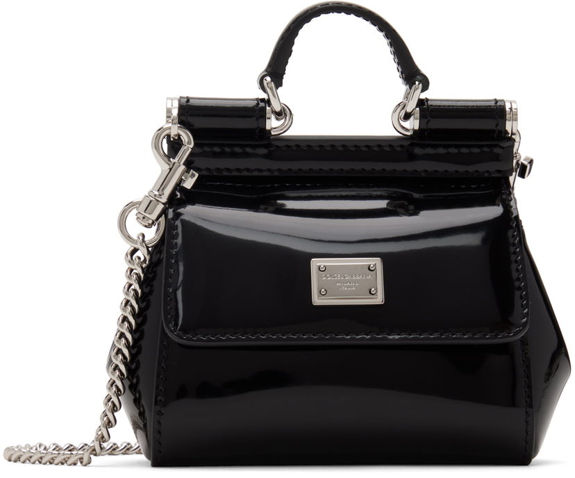 Handväska Dolce & Gabbana Black Kim Kardashian Mini Sicily Bag Svart | BB6494 AI413