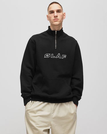 Sweater ØLÅF ITALIC ZIP MOCK Svart | M990202-BLACK, 2