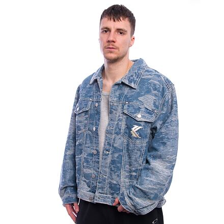Jacka Karl Kani Karl Kani OG K Distress Camo Denim Jacket Blå | KK-60710032