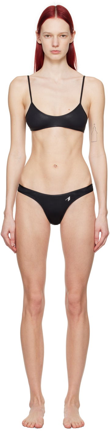 Badkläder The Attico Attico Scoop Neck Bikini Svart | 243WBB90 PA63