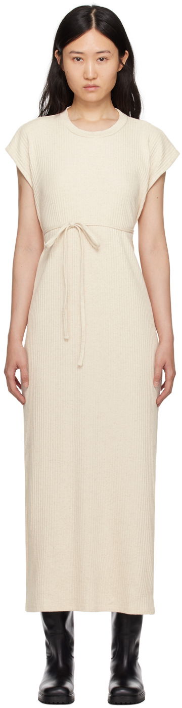 Klä Baserange Shaw Knit Maxi Dress Beige | DRSHS-RIB-SP24