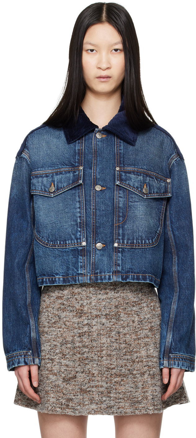 Rockar Stella McCartney Denim Jacket with Collar Blå | 6D02903SPH82