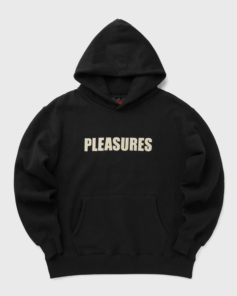 Sweatshirt Pleasures Pleasures Wave Quilted Hoodie Svart | P24W007-BLACK