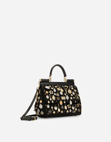 Handväska Dolce & Gabbana Dolce & Gabbana Sicily Medium Handbag Svart | BB6003AV8878S574, 1