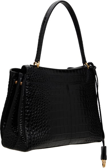 Tygpåse Balenciaga Croc Rodeo Medium Bag Svart | 789772 2AA5L, 2