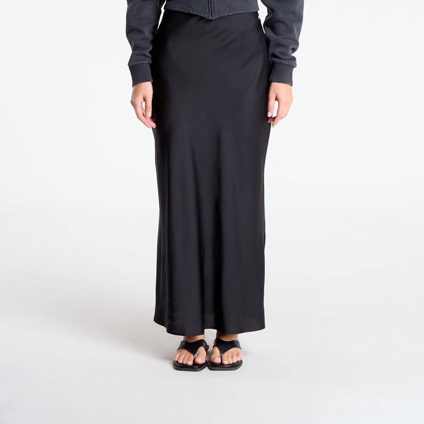 Kjol GUESS GUESS Sibilla Long Satin Skirt Svart | W5YD55WF1T2-JBLK