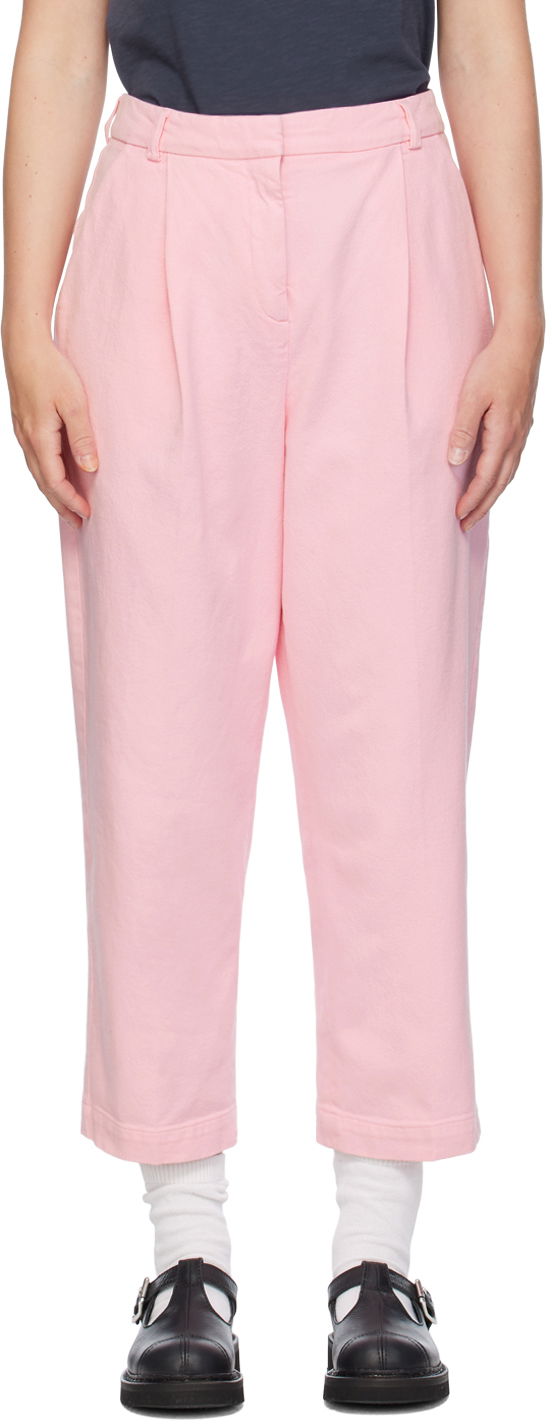 Byxor YMC Market Pleated Trousers Rosa | Q4WMB