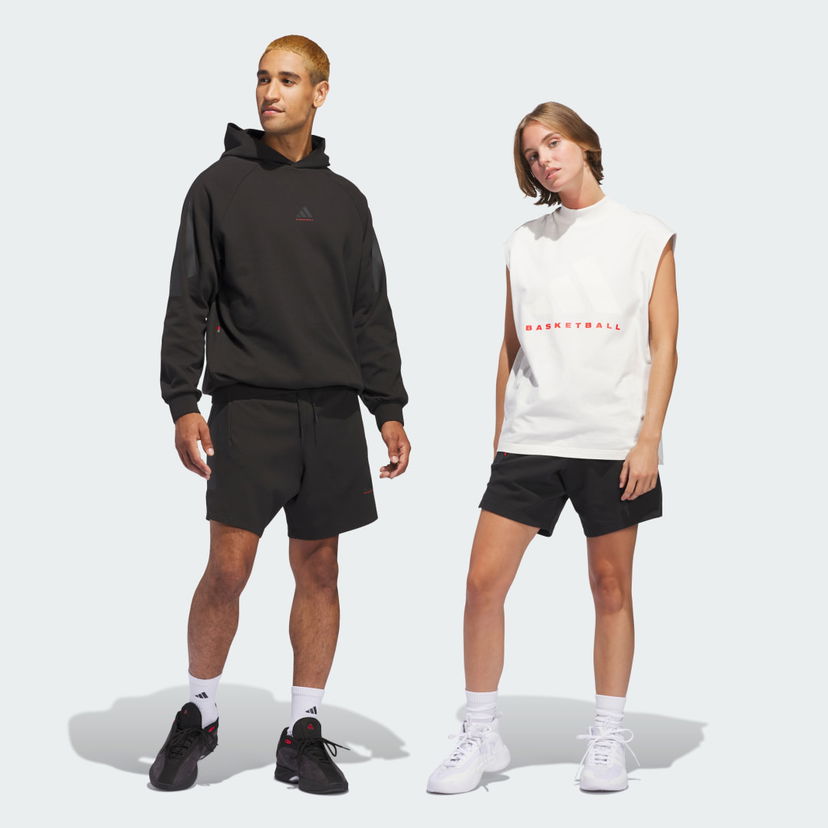 Linne adidas Performance Basketball Spacer Shorts Vit | IW5650