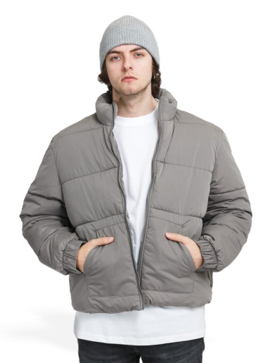 Pufferjacka Urban Classics Cropped Puffer Jacket Grå | TB4472